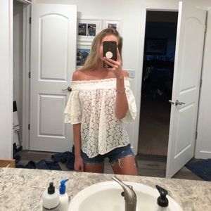 Lace Off-the-shoulder top